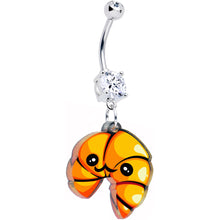 Load image into Gallery viewer, Acrylicious Quaso Croissant Dangle Belly Ring by Onyx O
