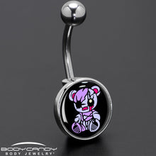 Load image into Gallery viewer, Attitude Teddy Bear Belly Ring by Onyx O
