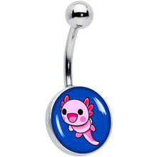 Load image into Gallery viewer, Adorable Axolotl Belly Ring by Onyx O
