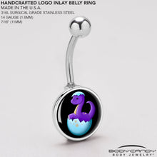 Load image into Gallery viewer, Baby Dinosaur Belly Ring by Onyx O
