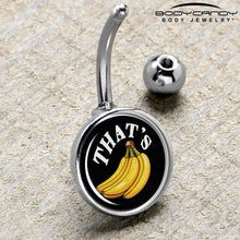 Load image into Gallery viewer, That is Bananas Belly Ring by Onyx O
