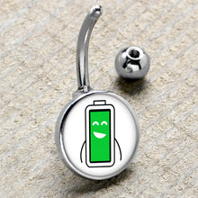 Load image into Gallery viewer, Battery Full Belly Ring by Onyx O
