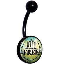 Load image into Gallery viewer, Wild and Free Black Belly Ring
