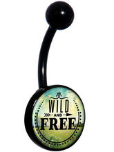 Load image into Gallery viewer, Wild and Free Black Belly Ring
