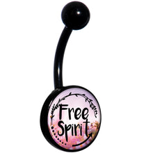 Load image into Gallery viewer, Free Spirit Black Belly Ring
