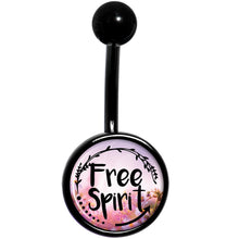 Load image into Gallery viewer, Free Spirit Black Belly Ring
