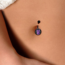 Load image into Gallery viewer, Boho Fuchsia Kitty Cat Black Belly Ring
