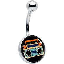 Load image into Gallery viewer, Retro Boombox Belly Ring by Onyx O
