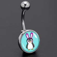 Load image into Gallery viewer, Bunny Penguin Belly Ring by Onyx O
