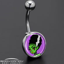 Load image into Gallery viewer, Bride of Frankenstein Belly Ring by Onyx O

