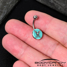 Load image into Gallery viewer, Bunny and Crossbones Belly Ring by Onyx O
