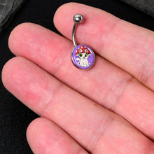 Load image into Gallery viewer, Polka Dot Mushroom Hat Cat Belly Ring by Onyx O

