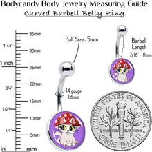 Load image into Gallery viewer, Polka Dot Mushroom Hat Cat Belly Ring by Onyx O
