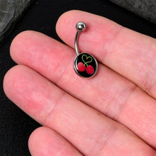 Load image into Gallery viewer, Cherry Heart Belly Ring by Onyx O
