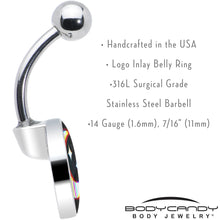 Load image into Gallery viewer, Chromatic Moon Belly Ring by Onyx O
