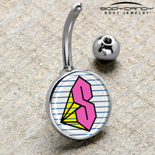 Load image into Gallery viewer, Hot Pink Cool S Belly Ring by Onyx O
