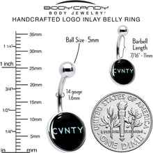 Load image into Gallery viewer, Phrase Logo CVNTY Belly Ring by Onyx O
