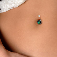 Load image into Gallery viewer, Alien UFO Dinosaur Abduction Belly Ring by Onyx O
