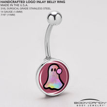 Load image into Gallery viewer, Disco Spirit Ghost Belly Ring by Onyx O
