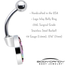 Load image into Gallery viewer, Disco Spirit Ghost Belly Ring by Onyx O
