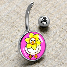 Load image into Gallery viewer, Daffodil Duck Belly Ring by Onyx O
