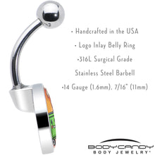 Load image into Gallery viewer, Dumpster Fire Belly Ring by Onyx O
