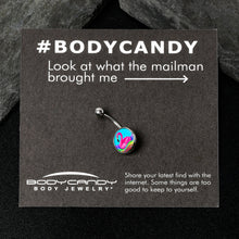 Load image into Gallery viewer, Rainbow Sea Floating Flamingo Belly Ring by Onyx O
