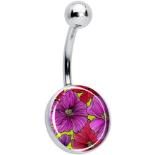 Load image into Gallery viewer, Blossom Creation Tropical Floral Flowers Belly Ring by Onyx O
