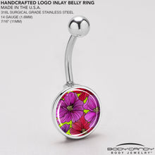 Load image into Gallery viewer, Blossom Creation Tropical Floral Flowers Belly Ring by Onyx O
