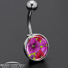 Load image into Gallery viewer, Blossom Creation Tropical Floral Flowers Belly Ring by Onyx O
