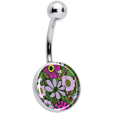 Load image into Gallery viewer, Blossom Creation Paradise of Pink Flowers Belly Ring by Onyx O
