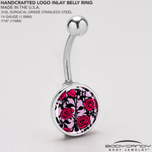 Load image into Gallery viewer, Blossom Creation Floral Love of Roses Belly Ring by Onyx O
