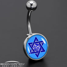 Load image into Gallery viewer, Floral Star of David Belly Ring by Onyx O
