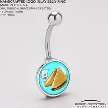 Load image into Gallery viewer, Fortune Cookie Belly Ring by Onyx O
