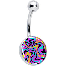 Load image into Gallery viewer, Funky Swirls Belly Ring by Onyx O
