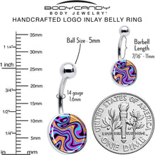 Load image into Gallery viewer, Funky Swirls Belly Ring by Onyx O
