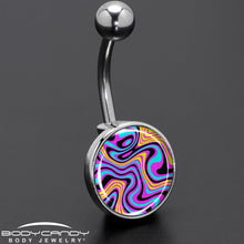 Load image into Gallery viewer, Funky Swirls Belly Ring by Onyx O
