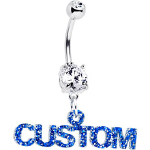 Load image into Gallery viewer, Custom Double Gem Personalized Name Belly Ring
