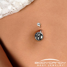 Load image into Gallery viewer, Custom Glow in the Dark Logo Personalized Initial Belly Ring

