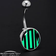 Load image into Gallery viewer, Custom Glow in the Dark Logo Personalized Initial Belly Ring
