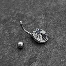 Load image into Gallery viewer, Glow in the Dark Tree of Life Belly Ring by Onyx O
