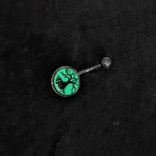 Load image into Gallery viewer, Glow in the Dark Tree of Life Belly Ring by Onyx O
