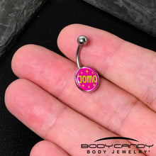 Load image into Gallery viewer, Pink JOMO Belly Ring by Onyx O
