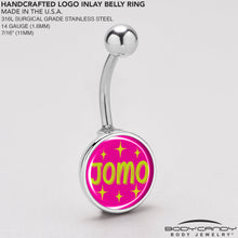 Load image into Gallery viewer, Pink JOMO Belly Ring by Onyx O
