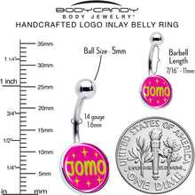 Load image into Gallery viewer, Pink JOMO Belly Ring by Onyx O

