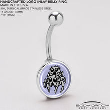 Load image into Gallery viewer, Leaping Leapfrog Spiders Belly Ring by Onyx O
