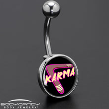 Load image into Gallery viewer, Karmic Boomerang Belly Ring by Onyx O
