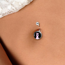 Load image into Gallery viewer, Pink Happy Llama Belly Ring by Onyx O
