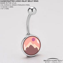 Load image into Gallery viewer, Mountain Sunrise Belly Ring by Onyx O
