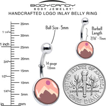Load image into Gallery viewer, Mountain Sunrise Belly Ring by Onyx O
